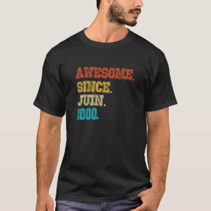 22nd Birthday  Awesome Since February 2000 22 Year T-Shirt