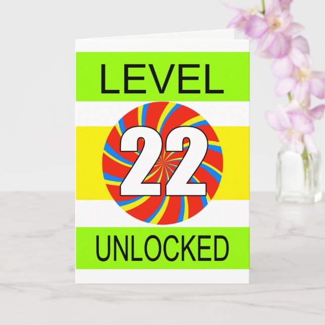 22nd Birthday Computer Gamer Card (Orchid)