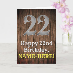 22nd Birthday: Country Western Inspired Look, Name Card