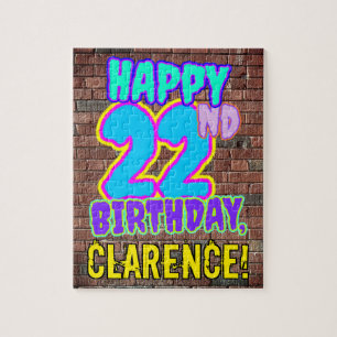 22nd Birthday ~ Fun, Urban Graffiti Inspired Look Jigsaw Puzzle
