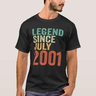 22Nd Birthday Legend Since July 2001 Women Men T-Shirt