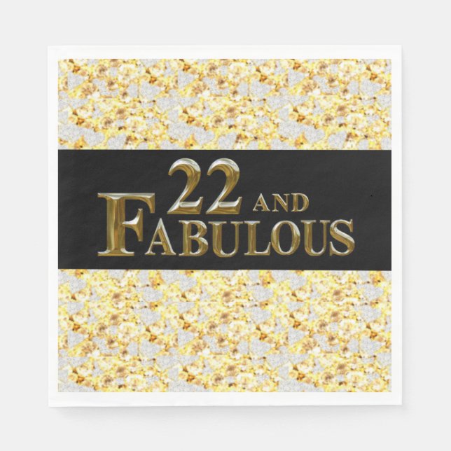 22nd  Birthday  Napkin (Front)