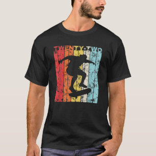22nd Birthday Party 22 Years Skateboard Skater Ska T-Shirt