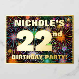 22nd Birthday Party — Fun, Colourful Fireworks Loo