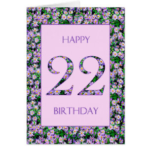 22nd Birthday Purple Daisies