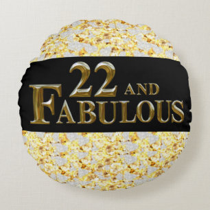 22nd Birthday Round Cushion