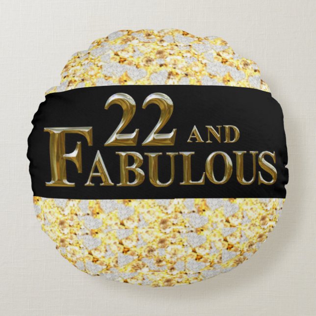 22nd Birthday  Round Cushion (Front)