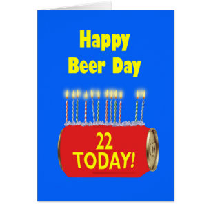 22nd Happy Beer Day Birthday 
