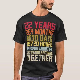 22nd Wedding Anniversary s For Married Couples Mat T-Shirt