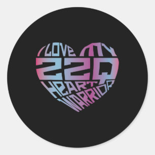 22q11 Deletion For 22q Awareness Support1 Classic Round Sticker