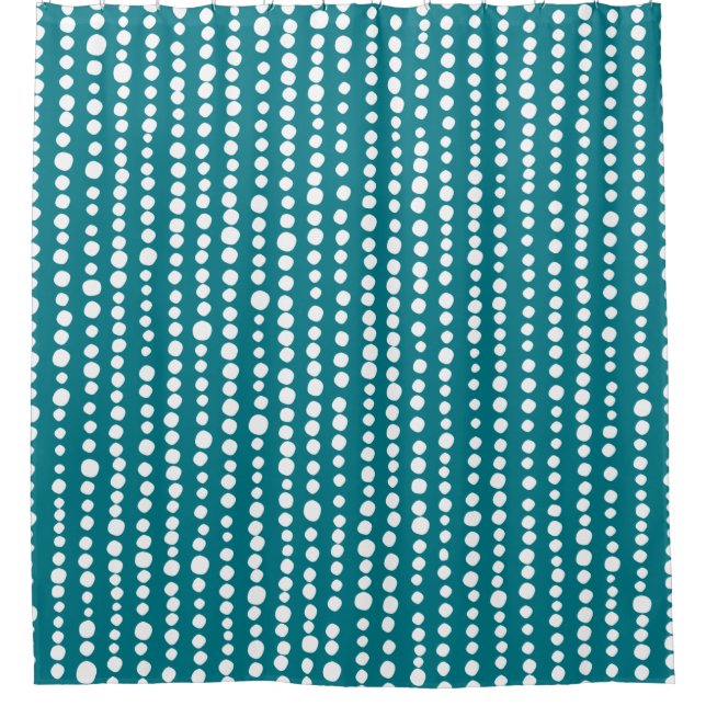 230216 - White on Biscay Bay Shower Curtain (Front)