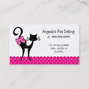 232 Animal Cat Sitter Business Card