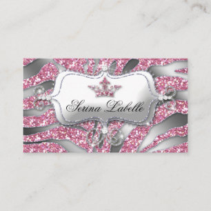 232 Sparkle Jewellery Business Card Zebra Crown