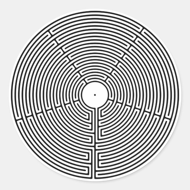 23 Circuit Labyrinth Classic Round Sticker (Front)