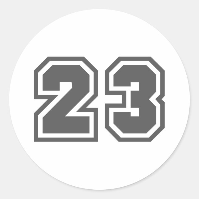 23 CLASSIC ROUND STICKER (Front)