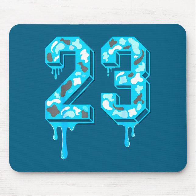 23 Drip Camo Gamma Blue Matching  Mouse Pad (Front)