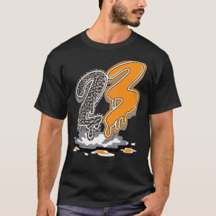 23 Drip Laser Orange 3s Matching T-Shirt