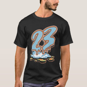 23 Drip Low Blue Stitch 1s Matching T-Shirt