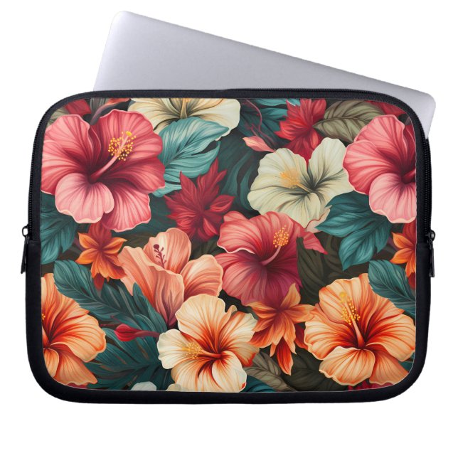#23 Floral pattern Laptop Sleeve (Front)