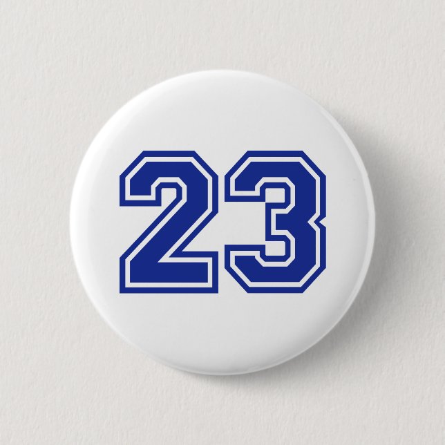 23 - number 6 cm round badge (Front)