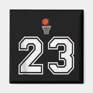 23 Number Basketball Style Vintage White Tank Top Magnet