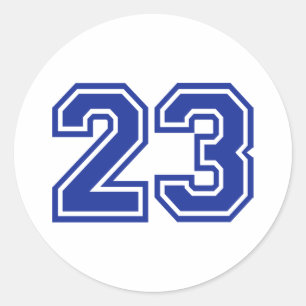 23 - number classic round sticker