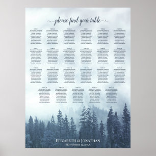 23 Table Blue Mountain Pines Wedding Seating Chart