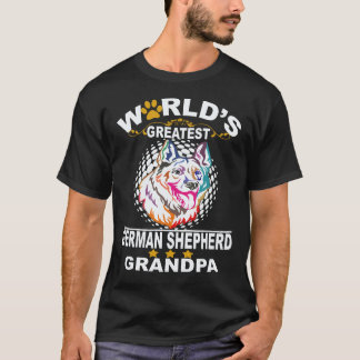 23 World's Greatest German Shepherd Grandpa German T-Shirt