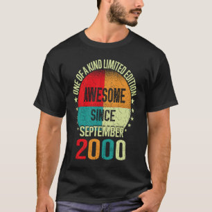 23 Year Awesome Since September 2000 Vintage 23rd  T-Shirt