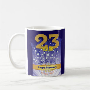 23 Year CUSTOM Recovery Anniversary Bold Numeral Coffee Mug