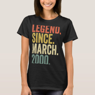 23 Year Old 23rd Birthday Legend Since March 2000 T-Shirt