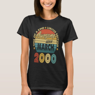 23 Year Old Awesome Since March 2000 23rd Birthda T-Shirt