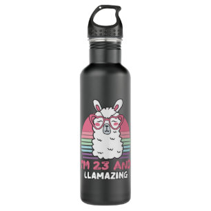 23 Year Old Bday Llamazing 23rd Birthday Llama 710 Ml Water Bottle
