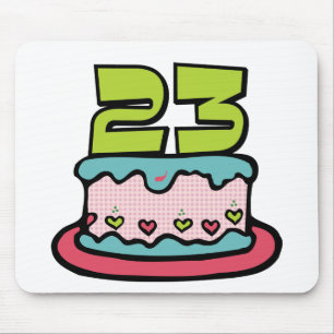 23 Year Old Birthday Cake Mouse Pad