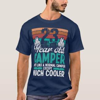 23 Year Old Camper Scouting Camping 23 Birthday fa T-Shirt