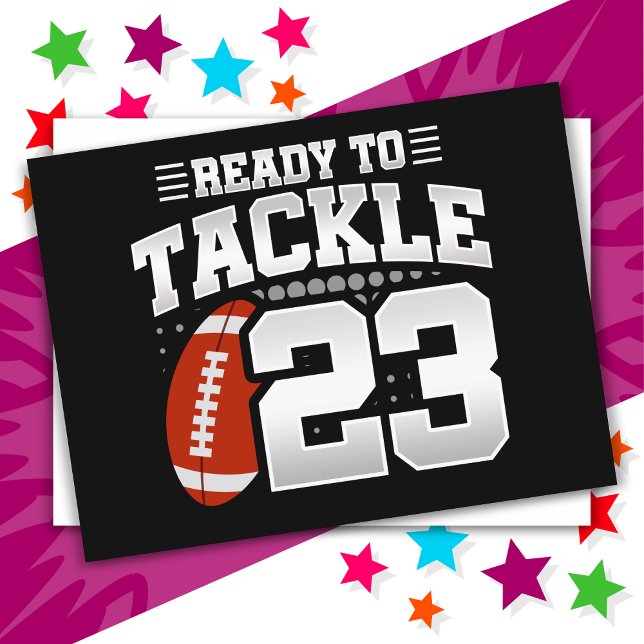 23 Year Old Tackle Football Party 23rd Birthday Postcard (Creator Uploaded)