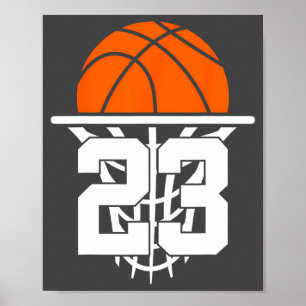 23 Years Basketball 23rd Birthday Poster