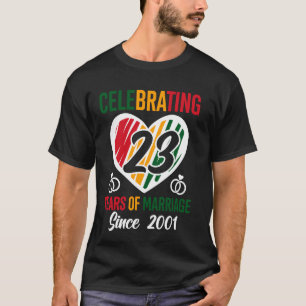 23 Years of Marriage Married Couple 23rd Wedding A T-Shirt