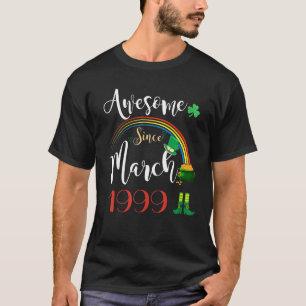 23 Years Old Awesome Since March 1999 23th Birthda T-Shirt
