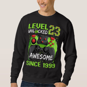 23 Years Old Gamer Man Birthday Awesome Since 199 Sweatshirt