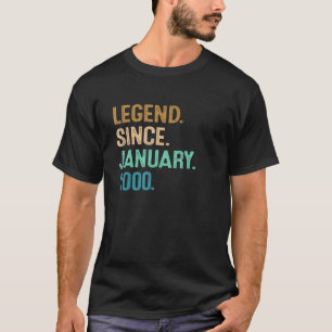 23 Years Old Legend Since January 2000 23rd Birth T-Shirt
