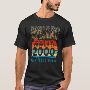 23 Years Old  Vintage February 2000 23rd Birthday T-Shirt
