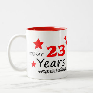 23rd anniversary, 23 Years Wedding Anniversaries Two-Tone Coffee Mug