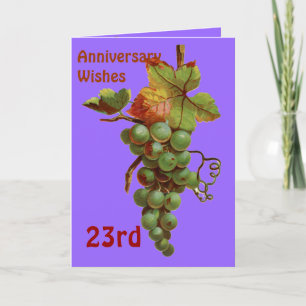 23rd Anniversary wishes, customiseable Card
