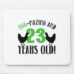 23rd Birthday 23 Years Old Chicken Farmer Chicken Mouse Pad