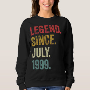 23rd Birthday 23 Years Old Legend Since July 1999 Sweatshirt