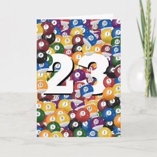 23rd Birthday Billiard Balls  Card