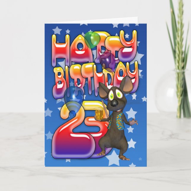 23rd Birthday Card, Happy Birthday Card (Front)