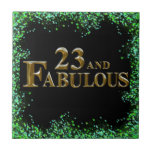 23rd Birthday  Ceramic Tile<br><div class="desc">Fabulous Birthday Products!</div>