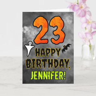 23rd Birthday: Eerie Halloween Theme + Custom Name Card